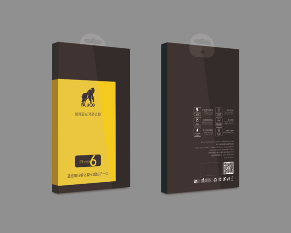 BLUEO Tempered Glass Packing Design